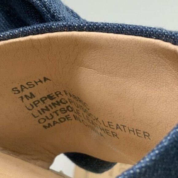 New Kate Spade New York Sasha Slide Bow Front Sandals Blue Denim 7 - Picture 6 of 12